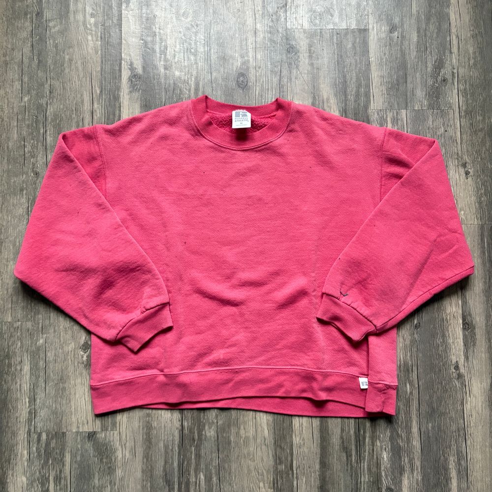 Russell Athletic Vintage Pink Crewneck Sweatshirt Casual Comfort Classic M